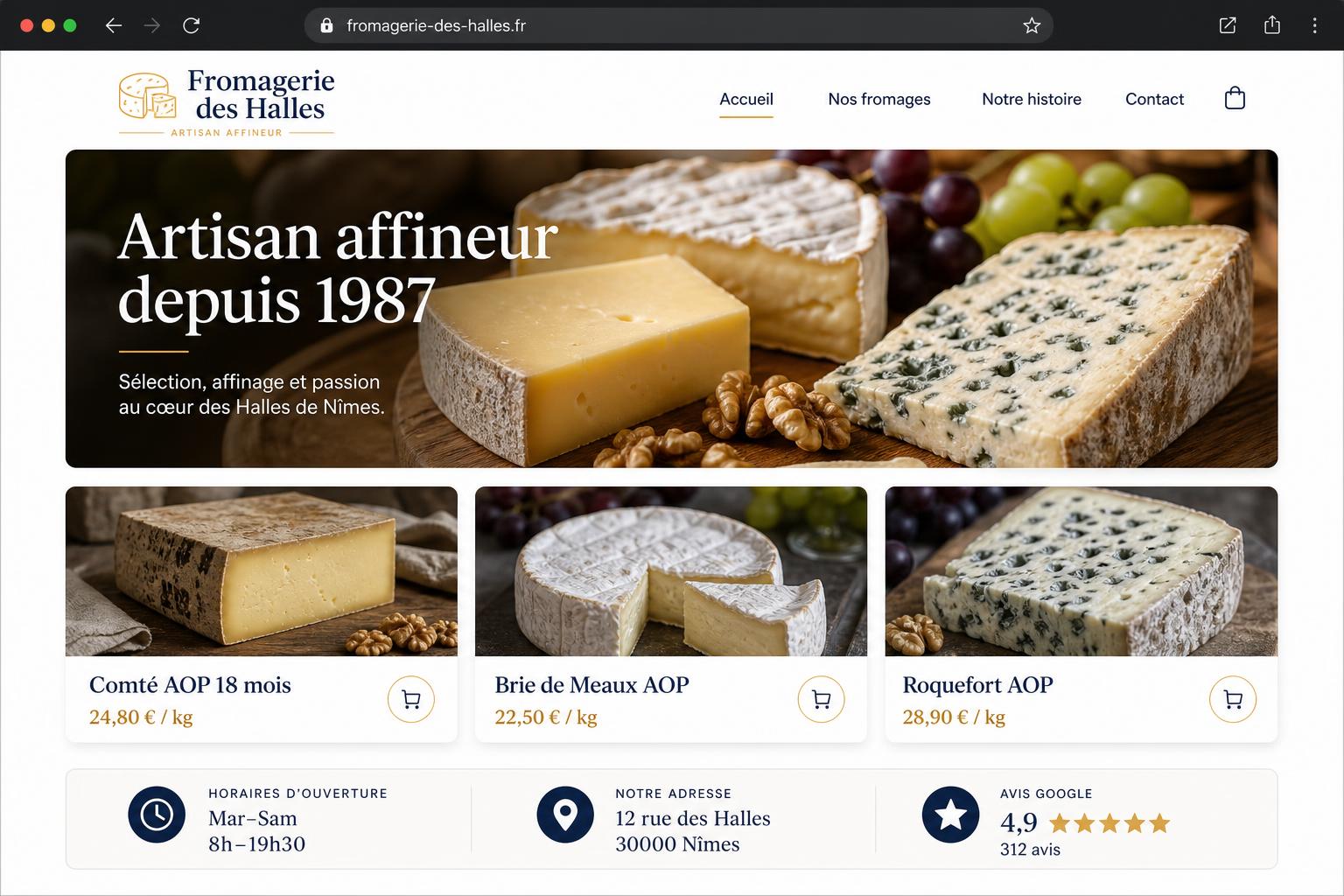 Maquette illustrative — fromagerie